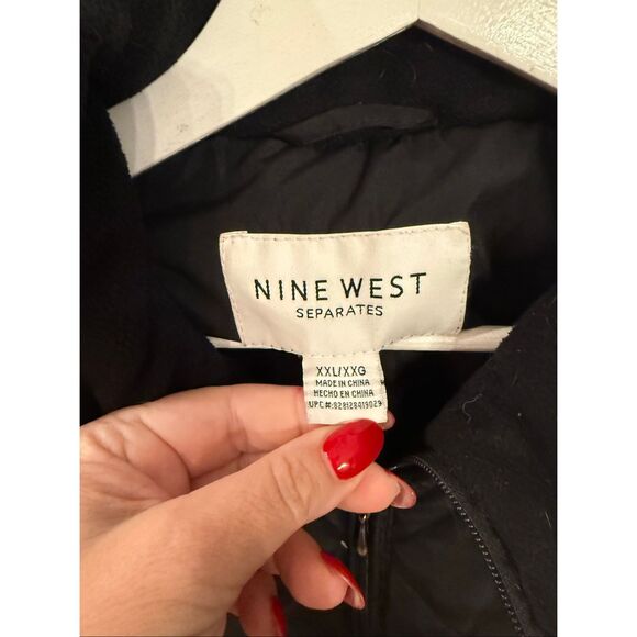 Nine West Black Quilted Down Jacket sz XXL EUC - Picture 4 of 7